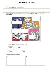 English Worksheet: Don�t Stop Me Now