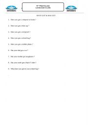 English Worksheet: have got