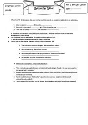 English Worksheet: remedial work