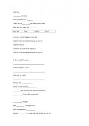 English Worksheet: as it was