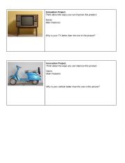 English Worksheet: Comparative Adjectives - Innovation project
