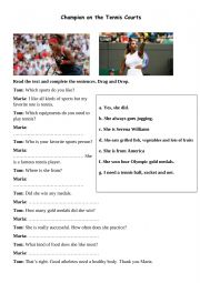 English Worksheet: sports 