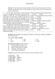 English Worksheet: Test rainbow english grade 4