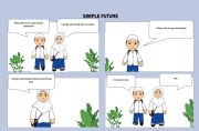 English Worksheet: Comic Strips - Simple Future Tense