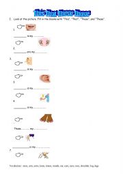 English Worksheet: this-that-these-those