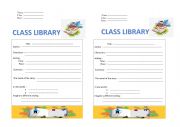 English Worksheet: class library