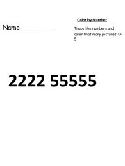 English Worksheet: Color By number 