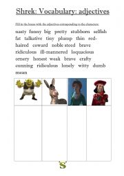 English Worksheet: shreck