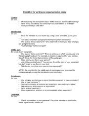 English Worksheet: Checklist for writing an Essay