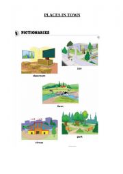 English Worksheet: PLACES IN TOWN