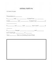 English Worksheet: Animal description