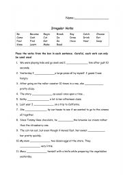 Irregular Verbs Exercise2
