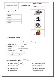 7th form diagnostic test