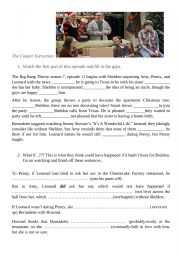 English Worksheet: The Cooper Extraction -Big Bang Theory- Video worksheet