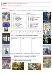 English Worksheet: Science or fiction unit intro