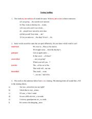 English Worksheet: Testing spelling