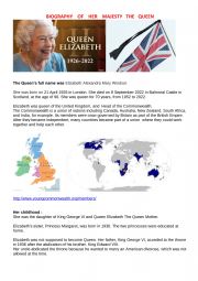 English Worksheet: life and death of Elizabeth II