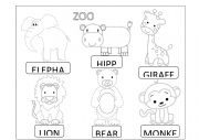 English Worksheet: Zoo Animals