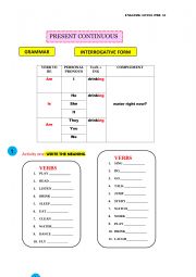 English Worksheet: IS HE COOKING?