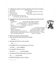 English Worksheet: Passive voice review