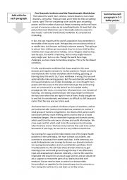 English Worksheet: Book extract factfulness