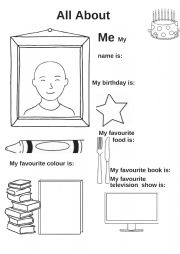 English Worksheet: ALL ABOUT ME 