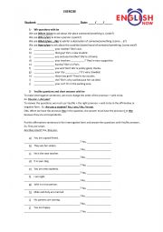 English Worksheet: Wh- questions with be