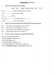 English Worksheet: Hey brother by Avicii