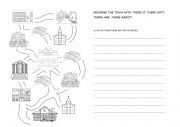 English Worksheet: In this town there is