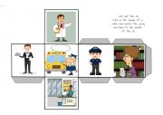 English Worksheet: animal dice to print