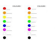 English Worksheet: Colours