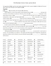 English Worksheet: B2 First Multiple choice