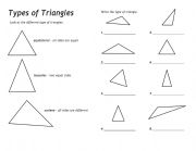 English Worksheet: All about triangles