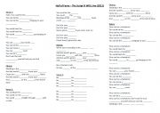 English Worksheet: Hall of fame - lyrics to complete 