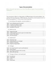 Types of accommodation