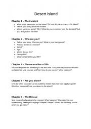 English Worksheet: A desert island