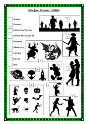 Movie and TV series Genres - match