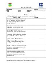 English Worksheet: Holiday Writing Essay