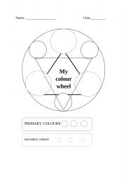 English Worksheet: Colour Wheel