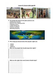 English Worksheet: human rights