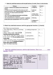 9th form end of  term test 1 language