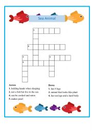 (Crossword) Sea Animal