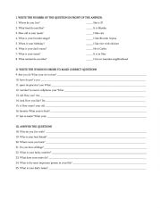 English Worksheet: Personal Information