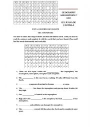 English Worksheet: Atmosphere