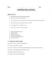English Worksheet: relative clause