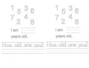 English Worksheet: how old are you?