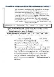 7th form mid term test 1 language tasks 2