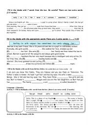 English Worksheet: 7th form mid term test 1 language tasks 3