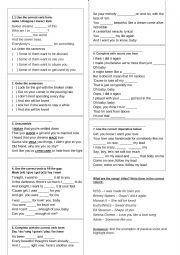 English Worksheet: Fragments of songs with PASSIVE VOICE
