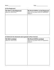 English worksheets: My Rights and Responsibilities